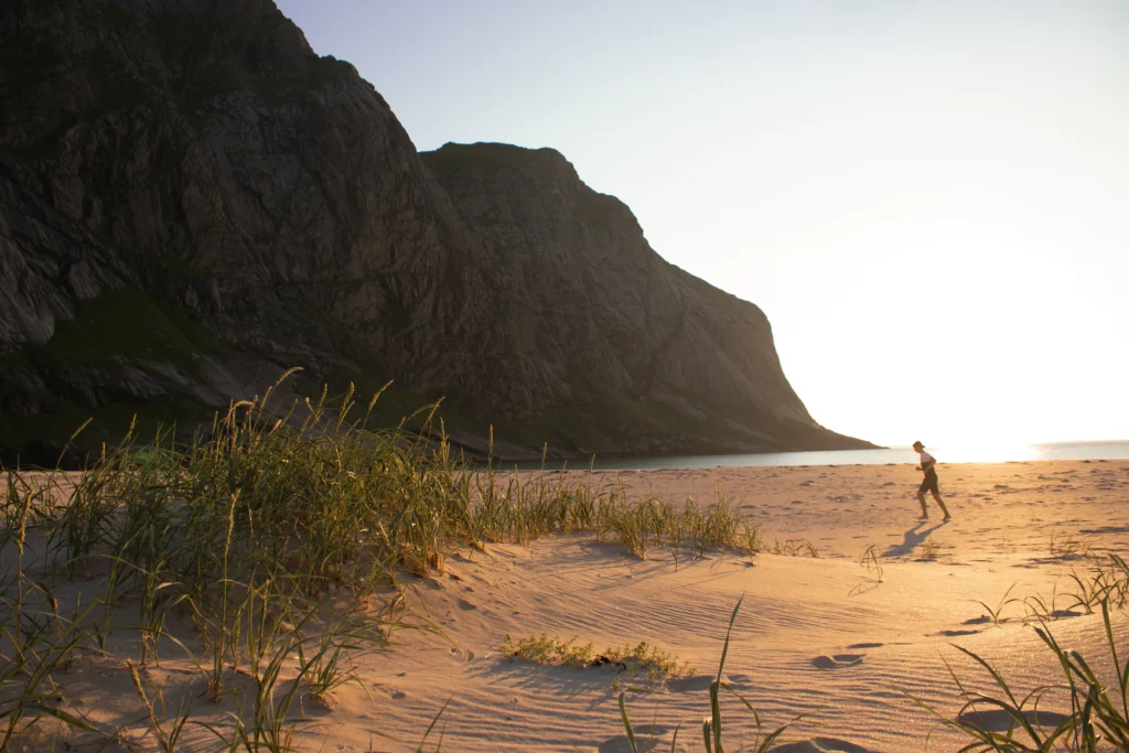 Ultra running on the beach